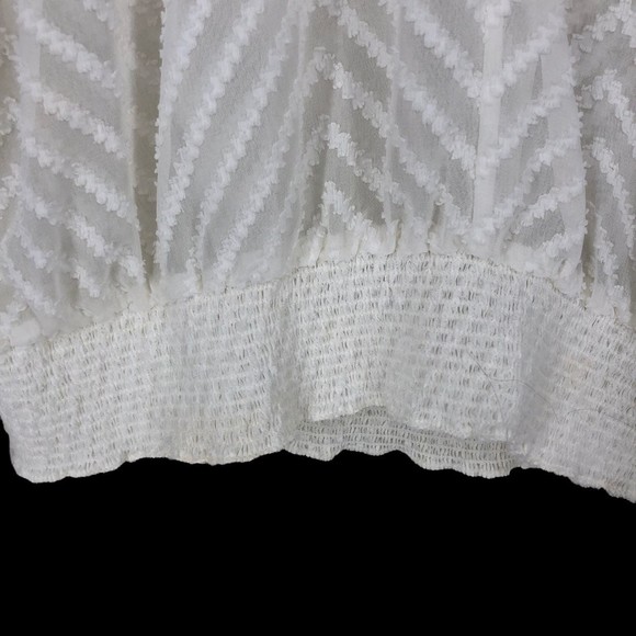 Laundry by Shelli Segal sheer White Victorian Pirate Blouse, Tunic, Costume 14 - Picture 7 of 11